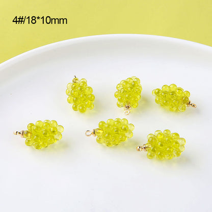 10PCS 18K Gold Filled Pendants Pomegranate Grape Raspberry Fruits Charms Jewelry Making Findings Supplies Pendants Doki Decor 4  