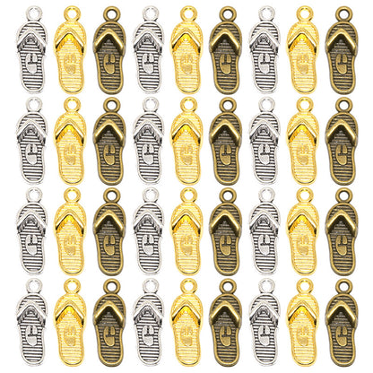 100PCS 18K Gold Filled Pendants Slippers For Jewelry Making Findings Supplies DIY Pendants Doki Decor   