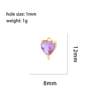 18K Gold Filled Pendants Star Heart Rhinestone Charms Jewelry Making Findings Supplies Pendants Doki Decor   