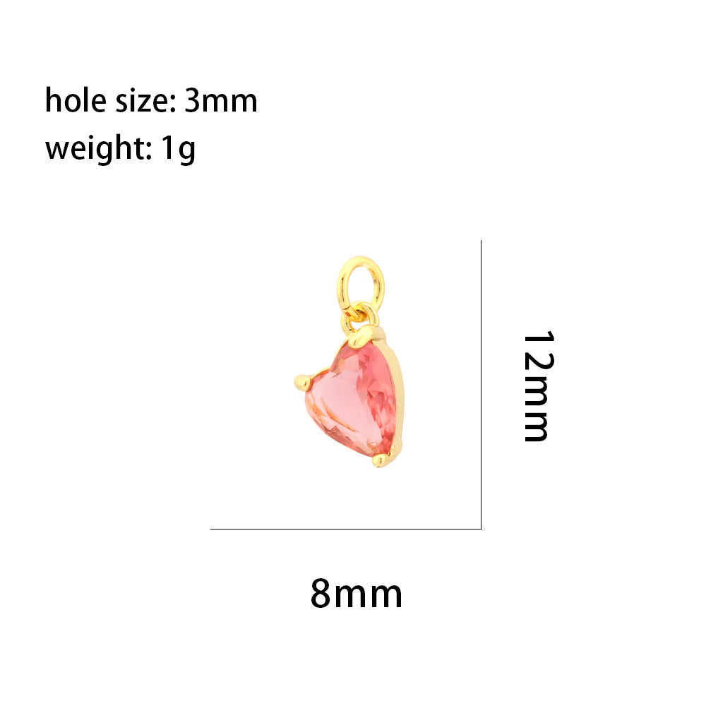 18K Gold Filled Pendants Star Heart Rhinestone Charms Jewelry Making Findings Supplies Pendants Doki Decor   