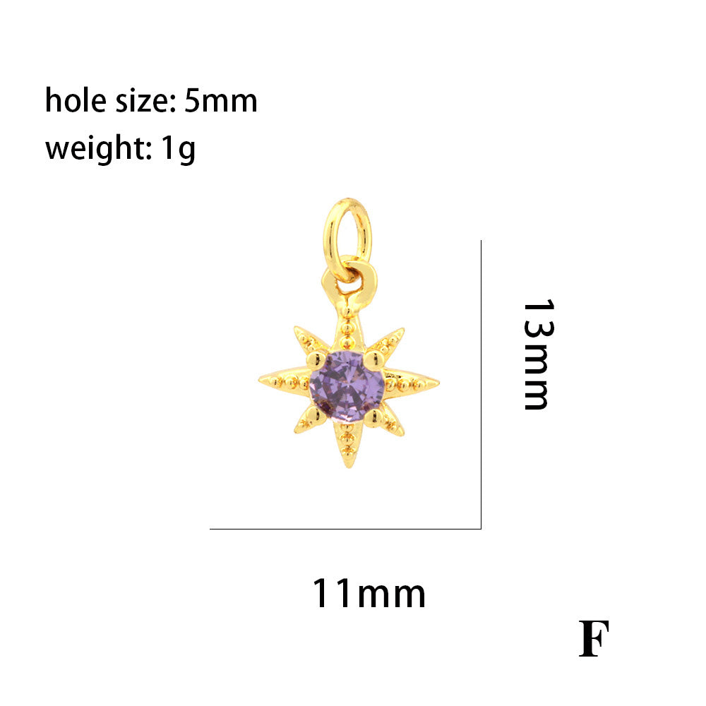 18K Gold Filled Pendants Star Rhinestone Pearl Charms Jewelry Making Findings Supplies Pendants Doki Decor F  