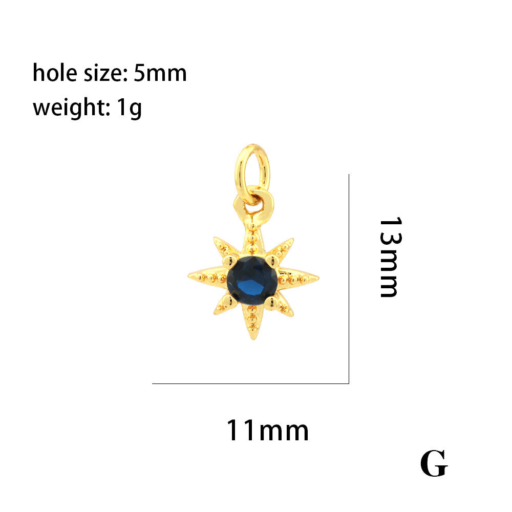 18K Gold Filled Pendants Star Rhinestone Pearl Charms Jewelry Making Findings Supplies Pendants Doki Decor G  