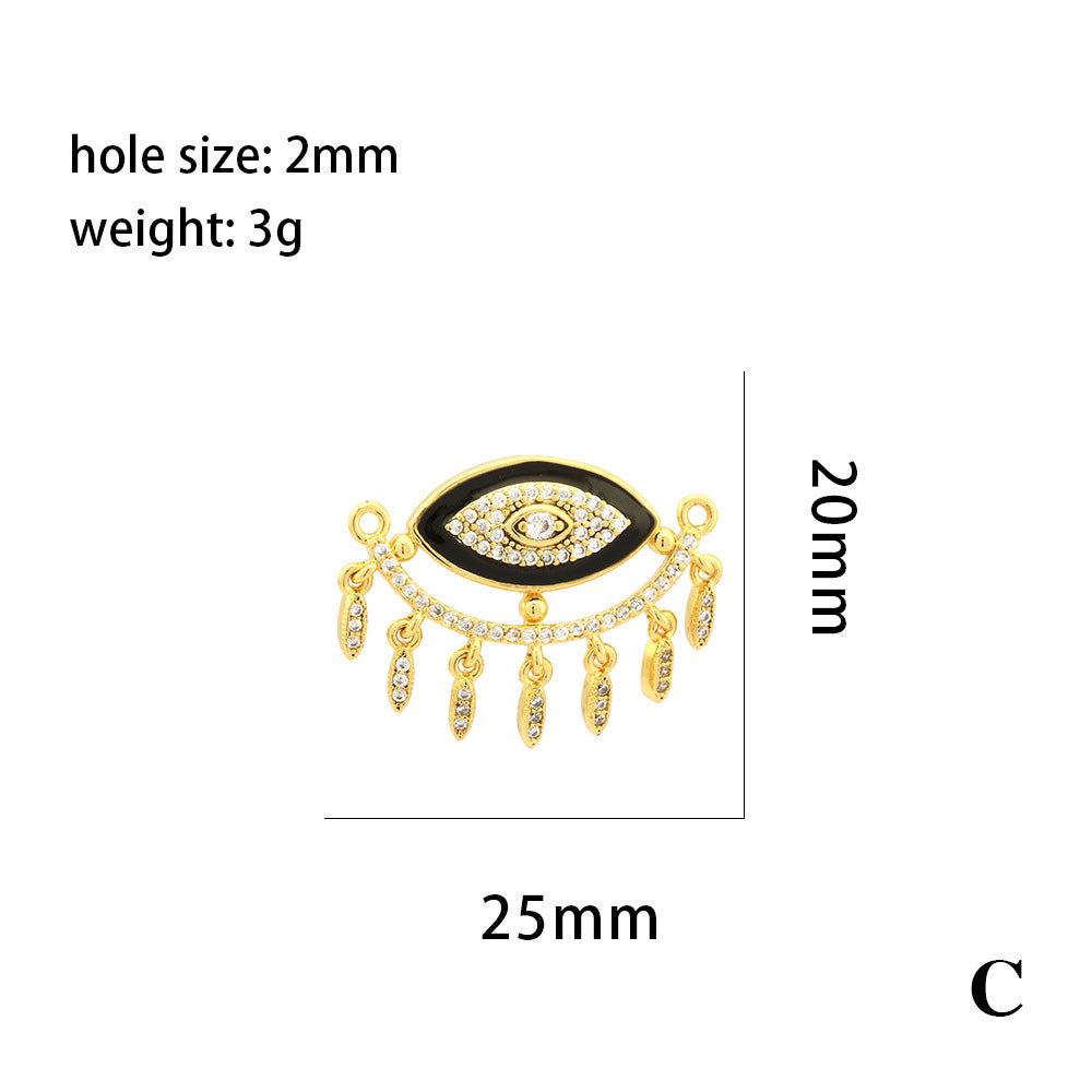 18K Gold Filled Pendants Unicorn Devil Evil Eyes Sun Rhinestone Charms Jewelry Making Findings Supplies Pendants Doki Decor C  