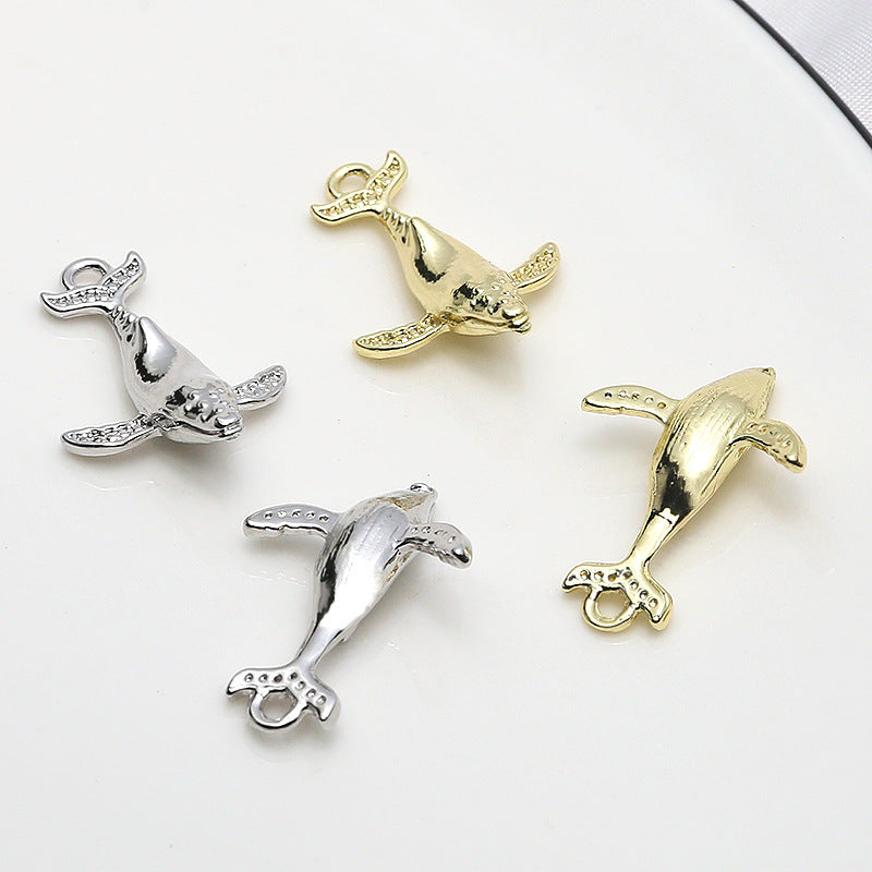 10PCS 18K Gold Filled Pendants Whale Chili Hand White Gold Charms Jewelry Making Findings Supplies Pendants Doki Decor   