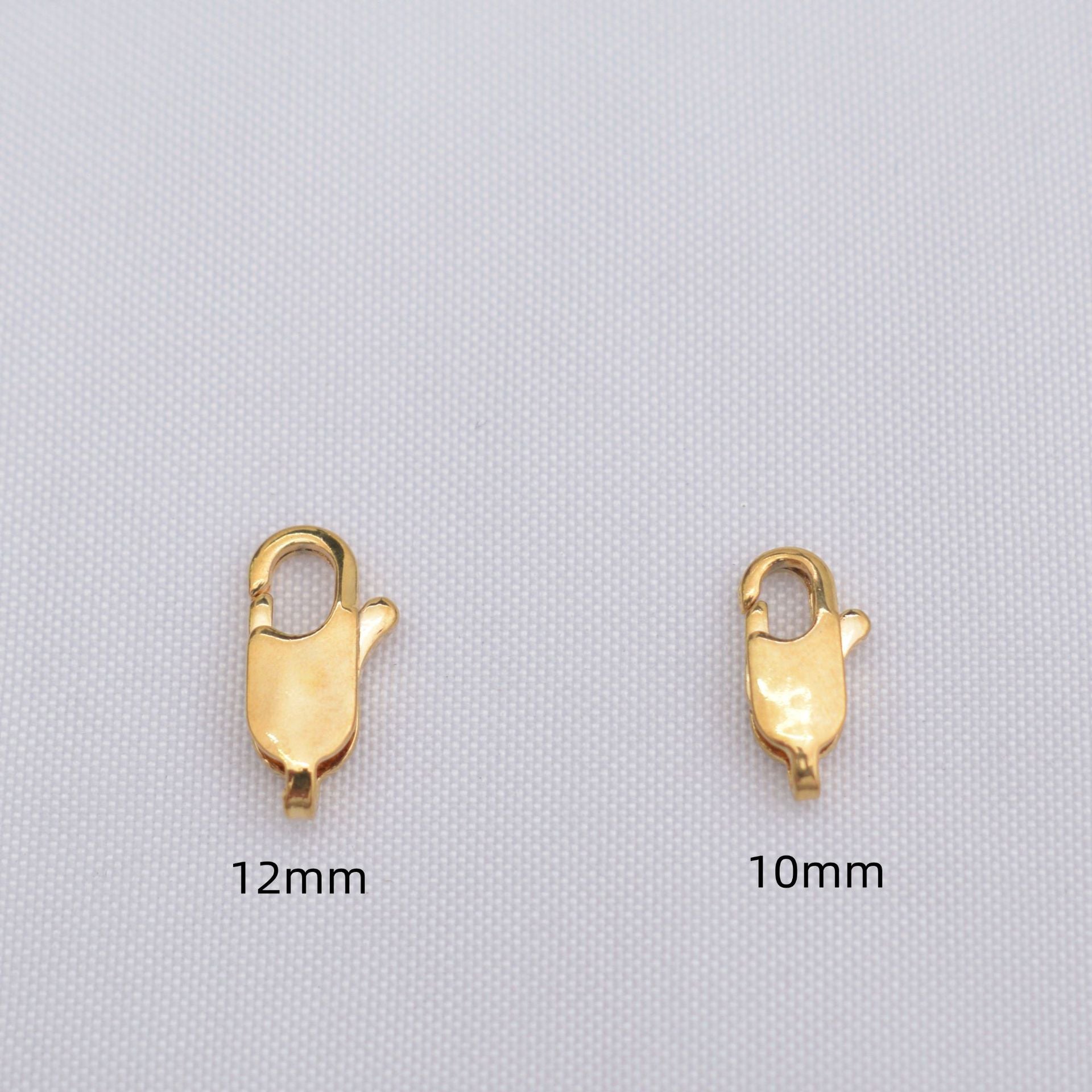 20PCS 24K Gold Filled Lobster Claw Clasps 10mm 12mm For Jewelry Making Finding Kits Repair Clasps Doki Decor   