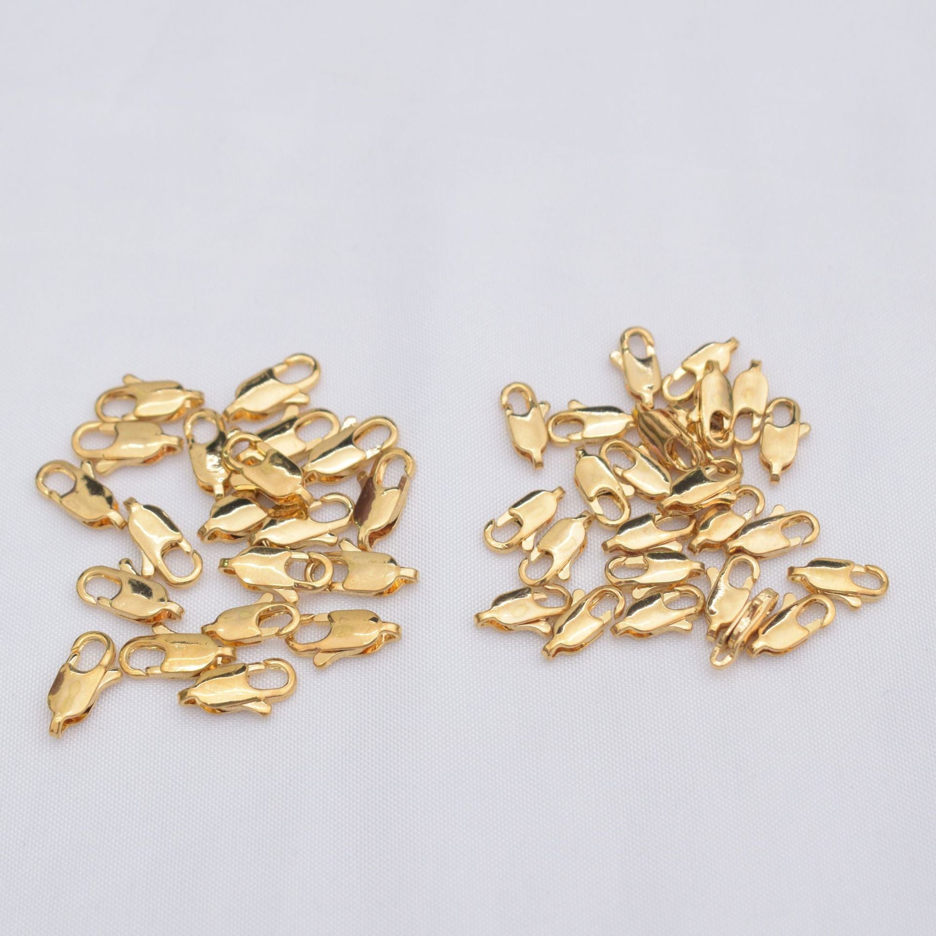 20PCS 24K Gold Filled Lobster Claw Clasps 10mm 12mm For Jewelry Making Finding Kits Repair Clasps Doki Decor   