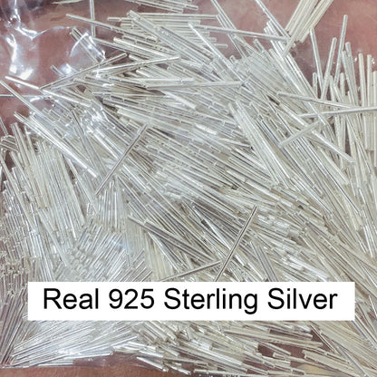 100PCS 925 Sterling Silver Earring Studs Pins Needles Earring Findings Accessories Components For Jewelry Supplies Earrings Studs Doki Decor   