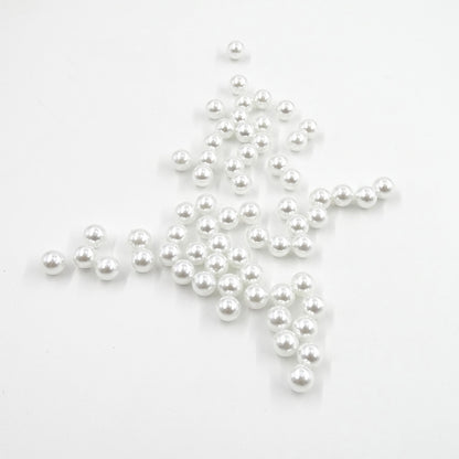 100PCS ABS Plastic Pearls 3mm 12mm With Hole For Jewelry Making Wholesale Pearls Doki Decor White Without Hole 3mm