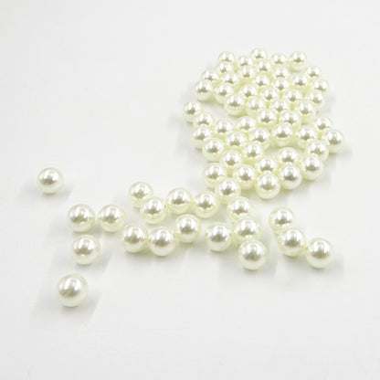 100PCS ABS Plastic Pearls 3mm 12mm With Hole For Jewelry Making Wholesale Pearls Doki Decor Pearl Without Hole 3mm