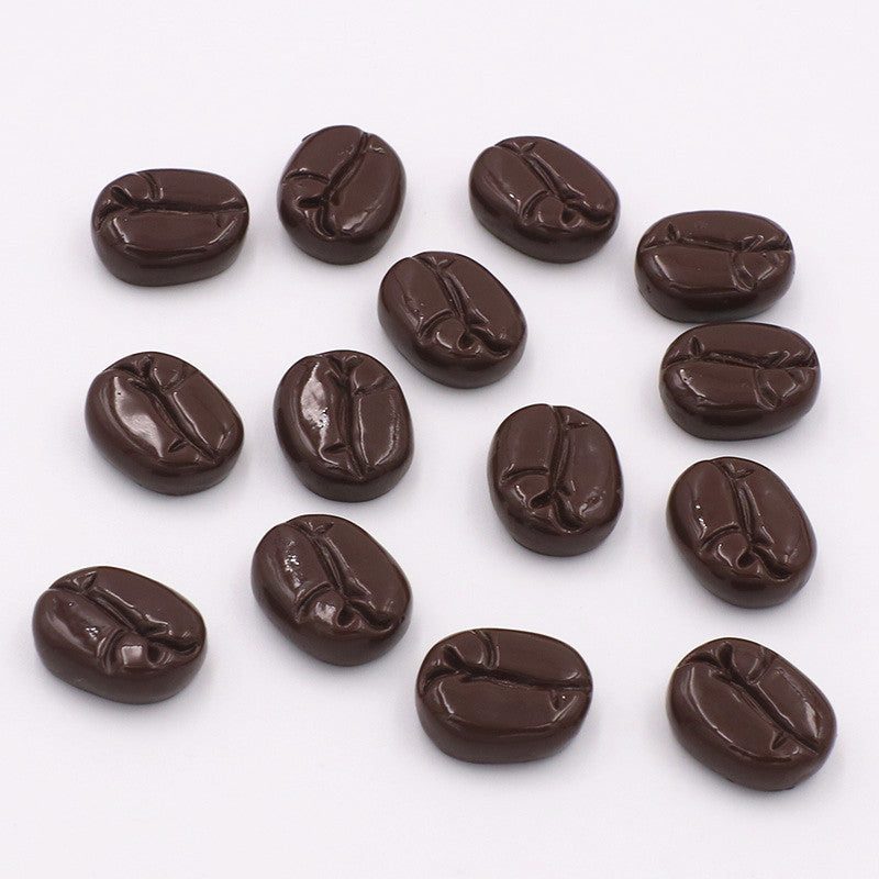 10PCS Alloy Pendants Coffee Bean With Loop Resin Jewelry Making Findings Supplies Pendants Doki Decor   