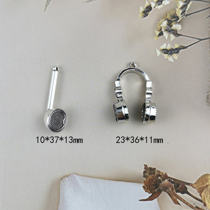 10PCS Alloy Pendants Earphone Jewelry Making Findings Supplies DIY Pendants Doki Decor   