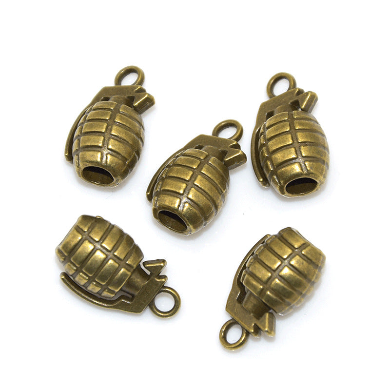 20PCS Alloy Pendants Grenade Bomb For Jewelry Making Findings Supplies DIY Pendants Doki Decor Bronze  