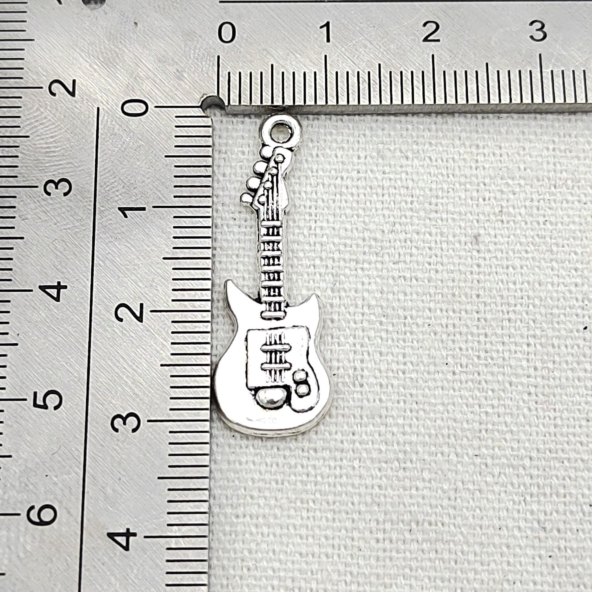 100PCS Alloy Pendants Guitar Jewelry Making Findings Supplies DIY Pendants Doki Decor   