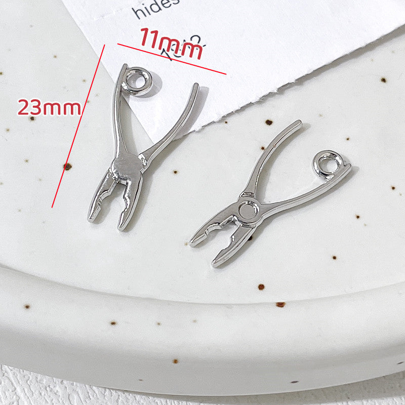 5PCS Alloy Pendants Hammer Wrench Screwdriver Scissor Axe Tools Jewelry Making Findings Supplies Pendants Doki Decor 7  