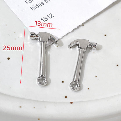 5PCS Alloy Pendants Hammer Wrench Screwdriver Scissor Axe Tools Jewelry Making Findings Supplies Pendants Doki Decor 8  