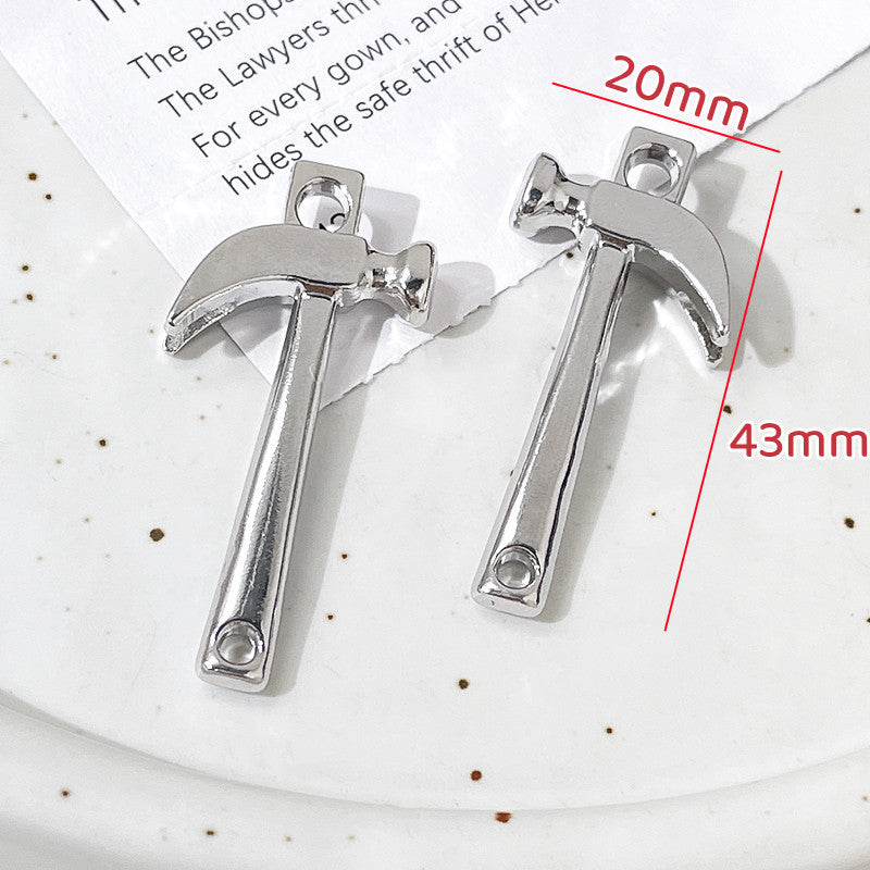 5PCS Alloy Pendants Hammer Wrench Screwdriver Scissor Axe Tools Jewelry Making Findings Supplies Pendants Doki Decor 14  