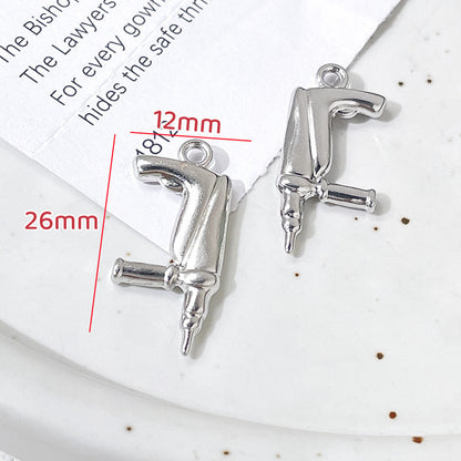 5PCS Alloy Pendants Hammer Wrench Screwdriver Scissor Axe Tools Jewelry Making Findings Supplies Pendants Doki Decor 4  