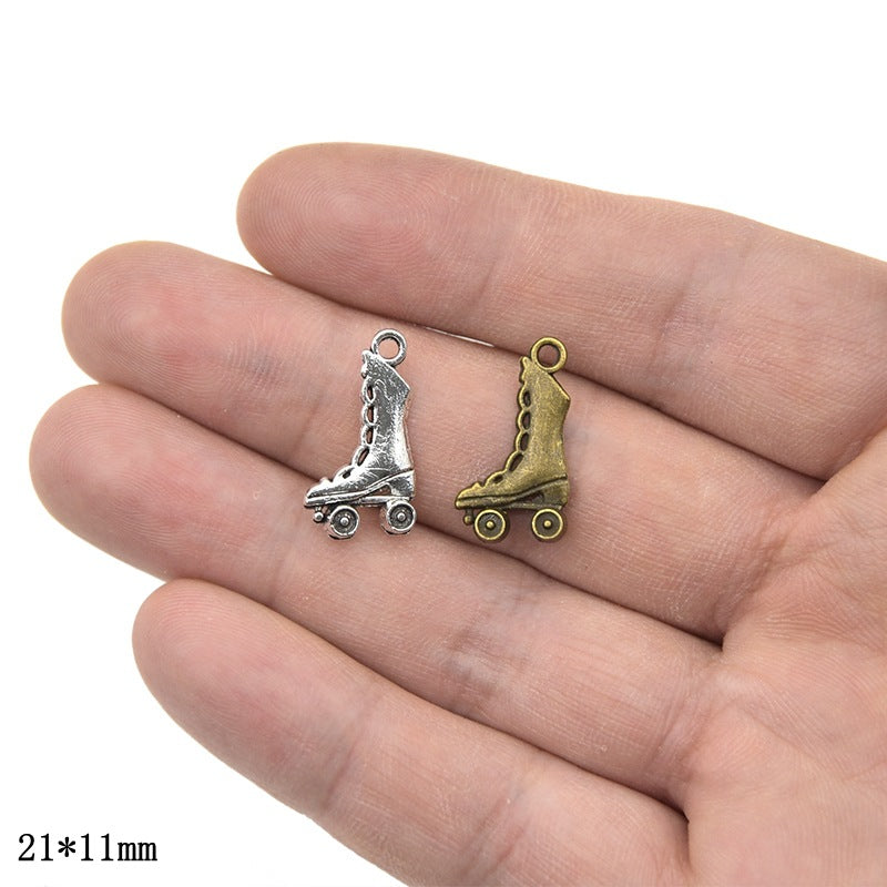 100PCS Alloy Pendants High Boots Skate Shoes For Jewelry Making Findings Supplies DIY Pendants Doki Decor   