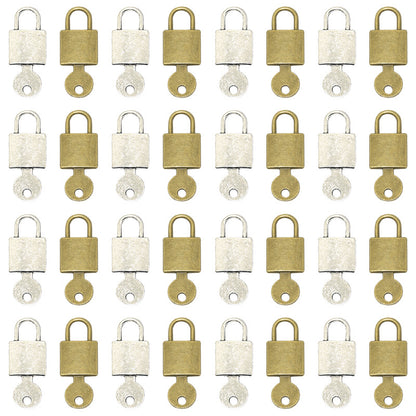 100PCS Alloy Pendants Lock And Key Jewelry Making Findings Supplies DIY Pendants Doki Decor   