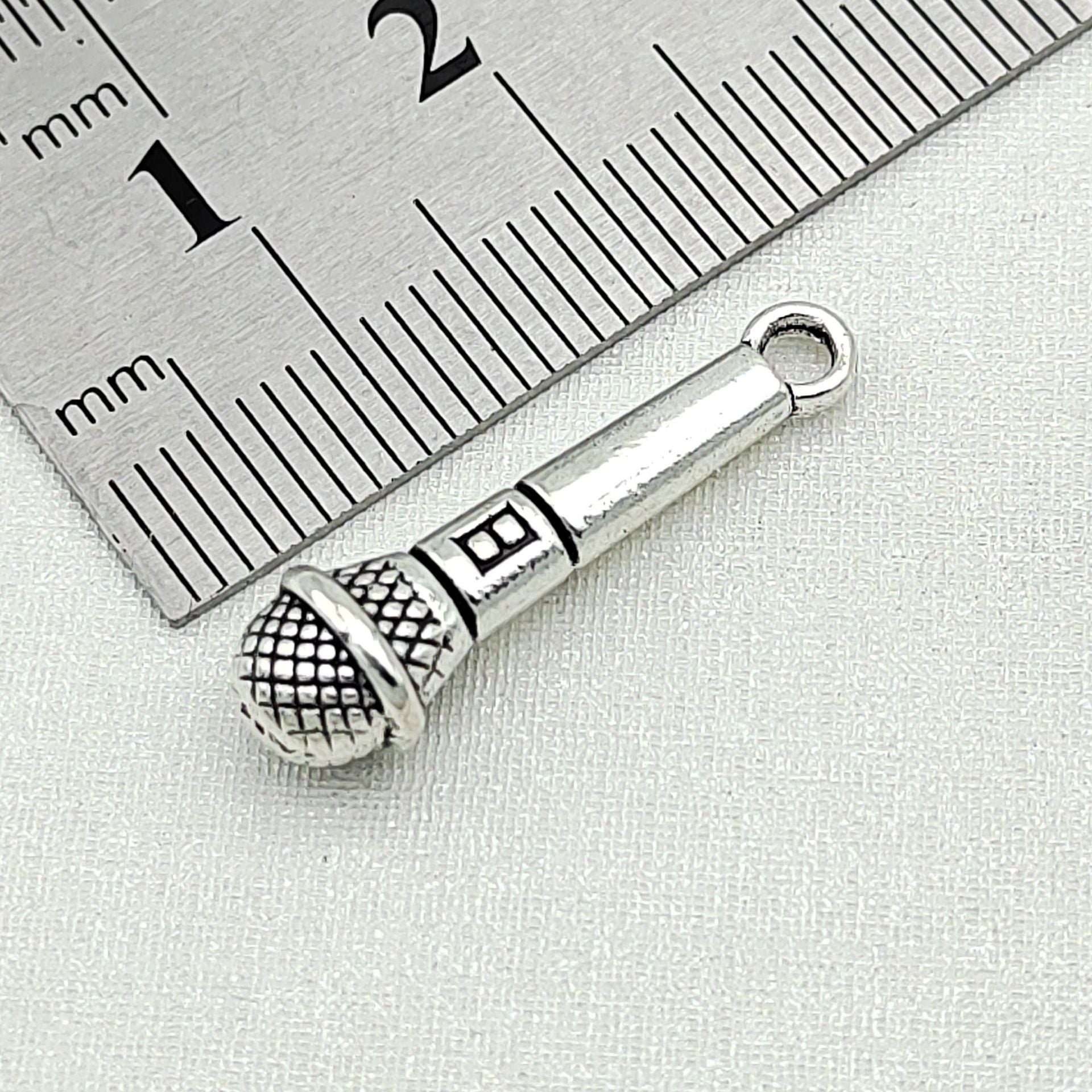 100PCS Alloy Pendants Microphone Jewelry Making Findings Supplies DIY Pendants Doki Decor   