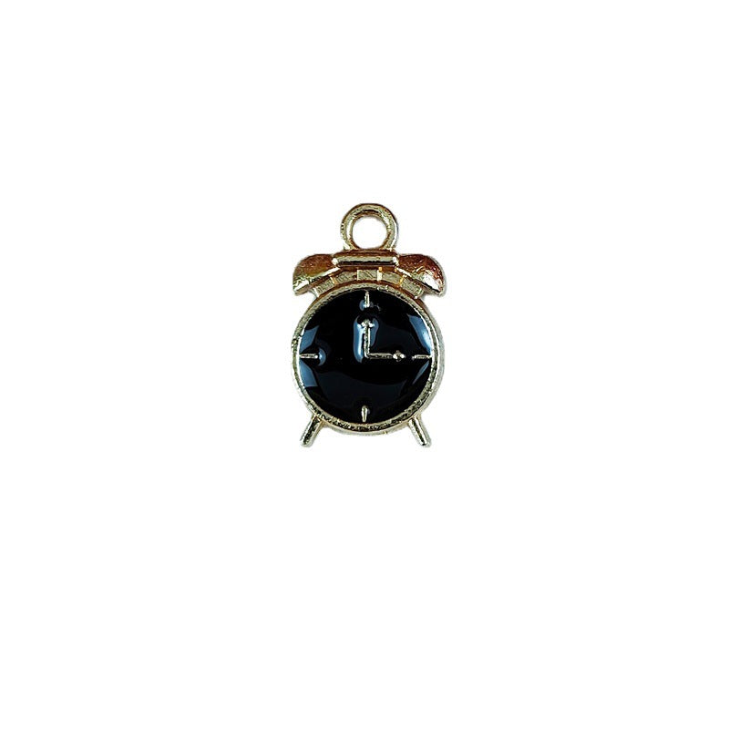 10PCS Alloy Pendants Mini Clock Resin Jewelry Making Findings Supplies DIY Pendants Doki Decor   