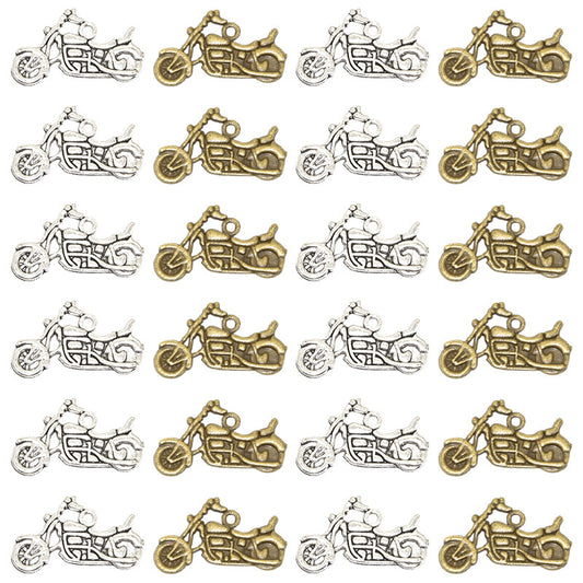 100PCS Alloy Pendants Motorcycle Jewelry Making Findings Supplies DIY Pendants Doki Decor   