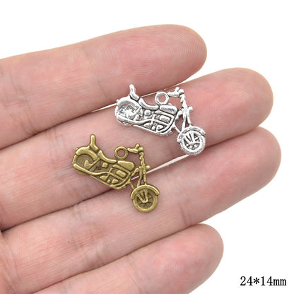 100PCS Alloy Pendants Motorcycle Jewelry Making Findings Supplies DIY Pendants Doki Decor   