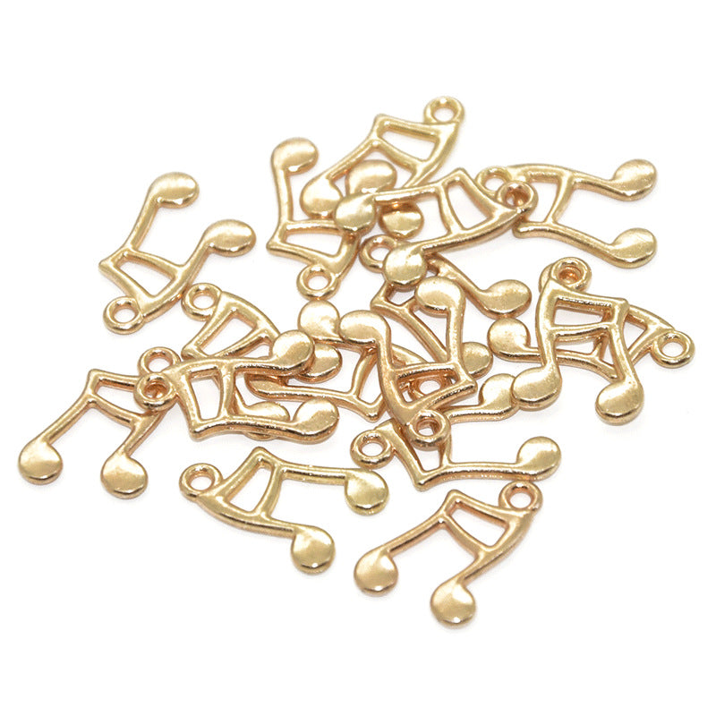 100PCS 14K Gold Filled Pendants Note Music Melody For Jewelry Making Findings Supplies DIY Pendants Doki Decor 14K Gold  