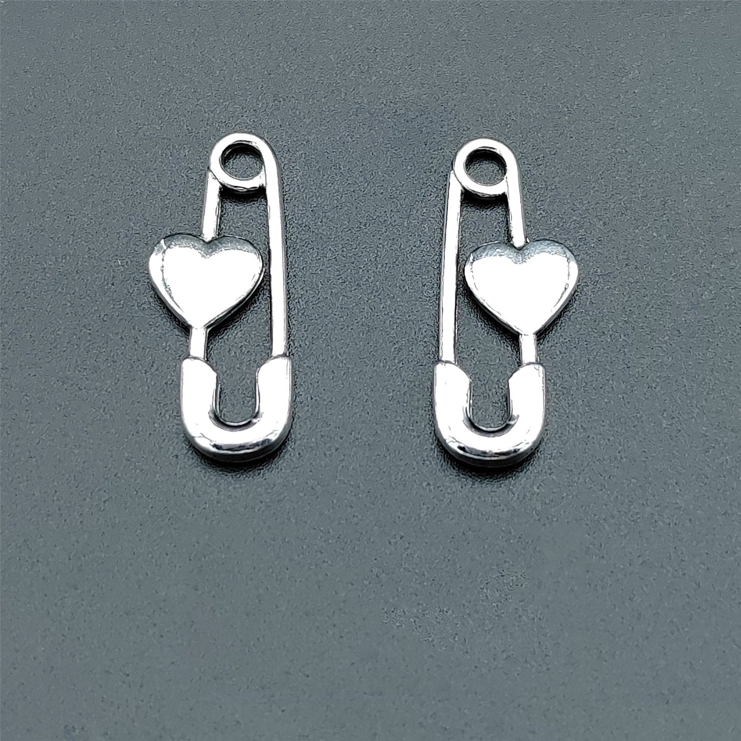 100PCS Alloy Pendants Paper Clip Heart Jewelry Making Findings Supplies DIY Pendants Doki Decor   