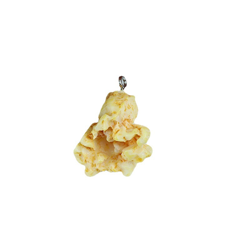 10PCS Alloy Pendants Popcorn Food Resin Jewelry Making Findings Supplies DIY Pendants Doki Decor   