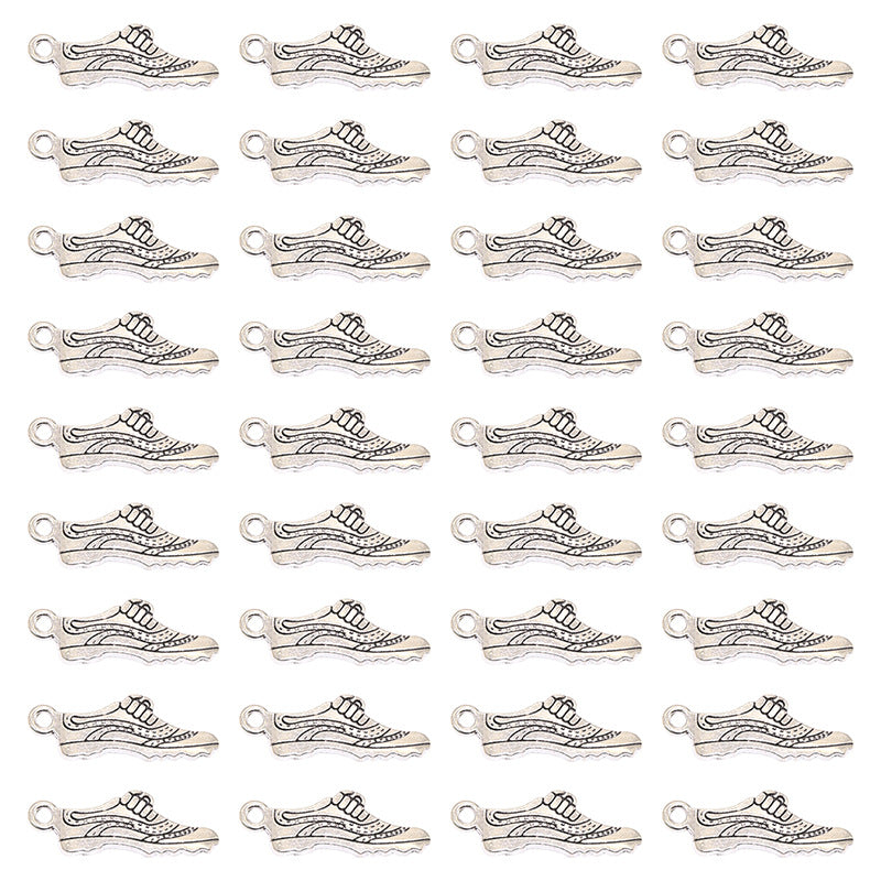 100PCS Alloy Pendants Sneakers Shoes Jewelry Making Findings Supplies DIY Pendants Doki Decor   