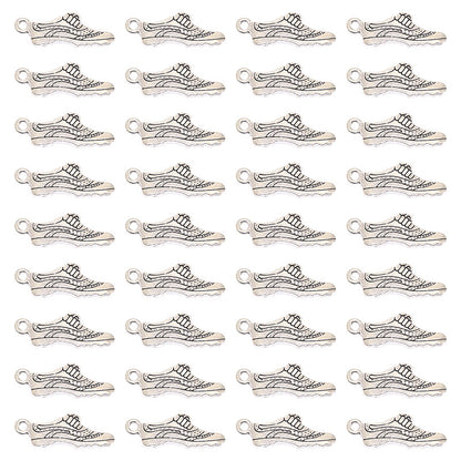 100PCS Alloy Pendants Sneakers Shoes Jewelry Making Findings Supplies DIY Pendants Doki Decor   