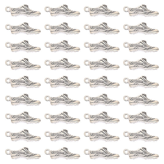 100PCS Alloy Pendants Sneakers Shoes Jewelry Making Findings Supplies DIY Pendants Doki Decor   