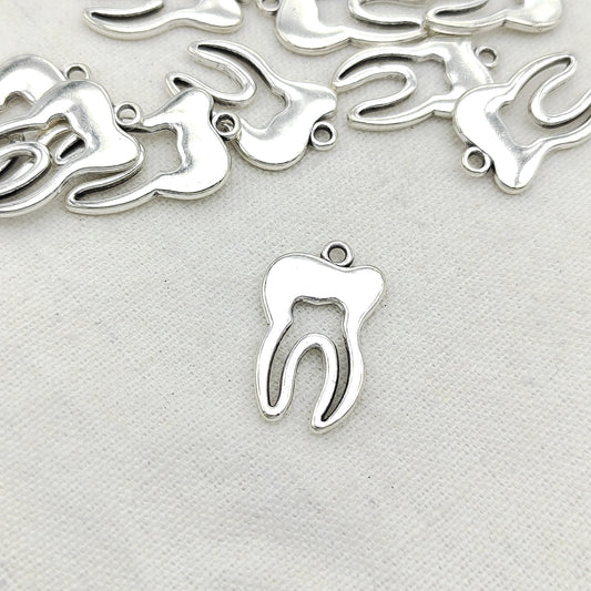 200PCS Alloy Pendants Tooth Jewelry Making Findings Supplies DIY Pendants Doki Decor   