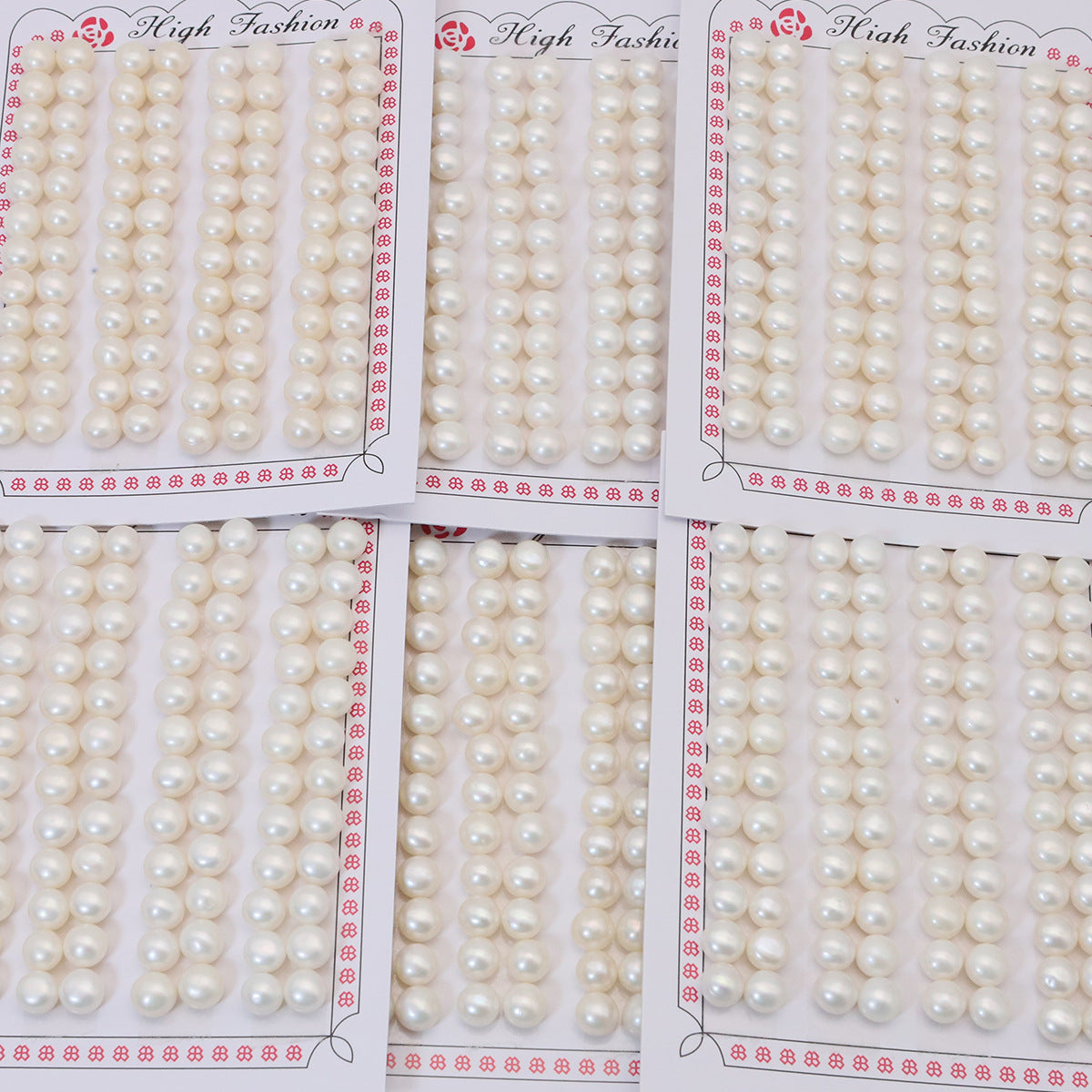 1 Card Natural Freshwater Pearls Flat Round Half Hole 2mm-12mm Luxury For Jewelry Making Wholesale Pearls Doki Decor   