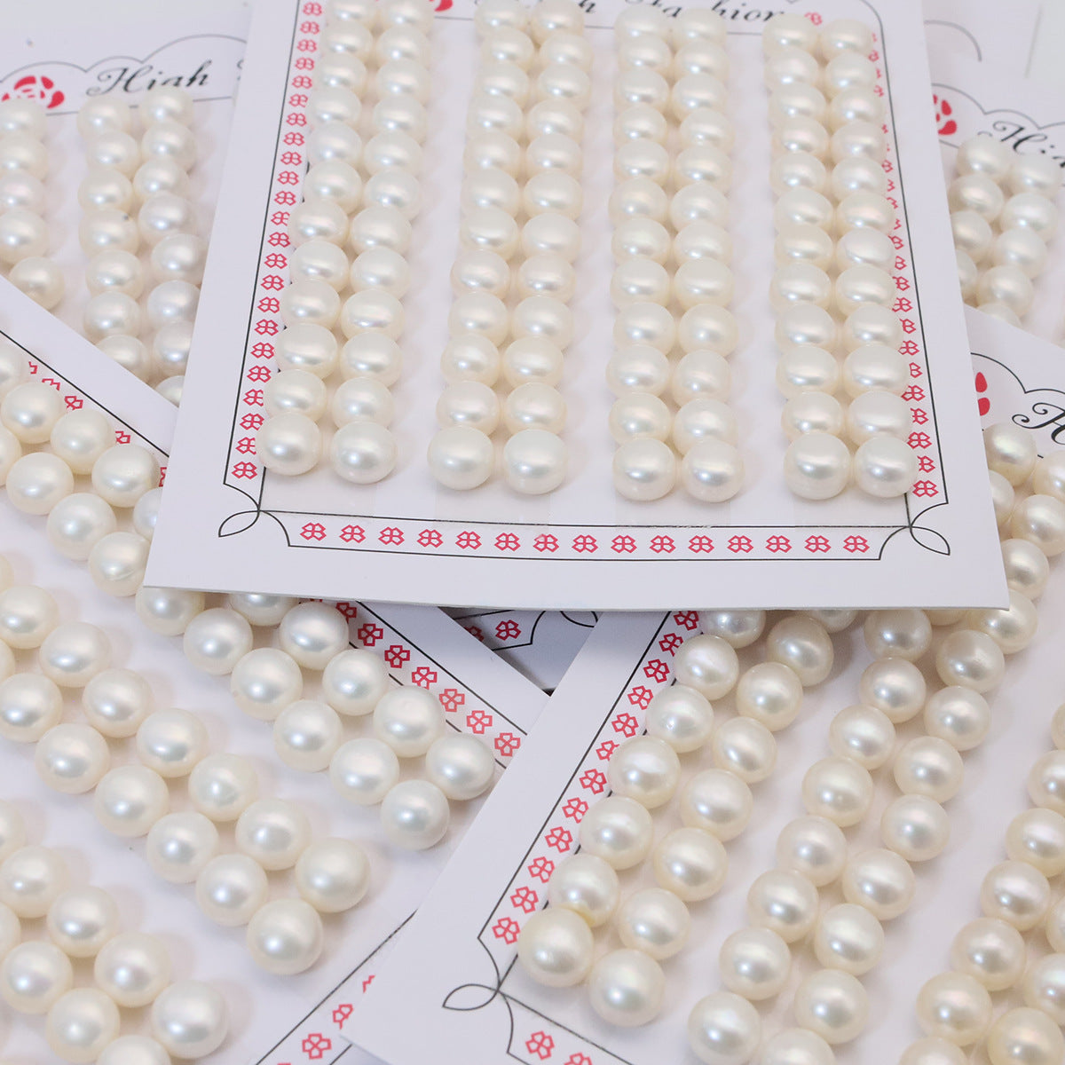 1 Card Natural Freshwater Pearls Flat Round Half Hole 2mm-12mm Luxury For Jewelry Making Wholesale Pearls Doki Decor   