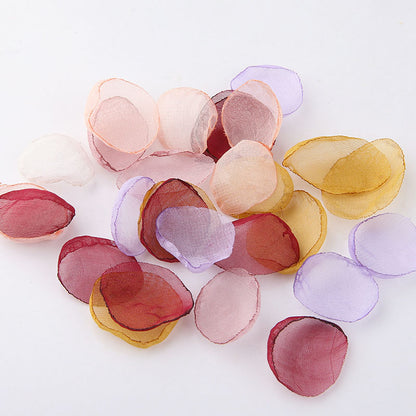 10PCS Pendants Mesh Petals Flower With Loop Jewelry Making Findings Supplies Pendants Doki Decor   