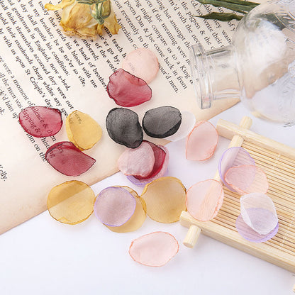 10PCS Pendants Mesh Petals Flower With Loop Jewelry Making Findings Supplies Pendants Doki Decor   