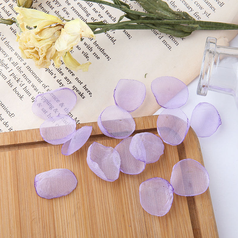 10PCS Pendants Mesh Petals Flower With Loop Jewelry Making Findings Supplies Pendants Doki Decor Purple  