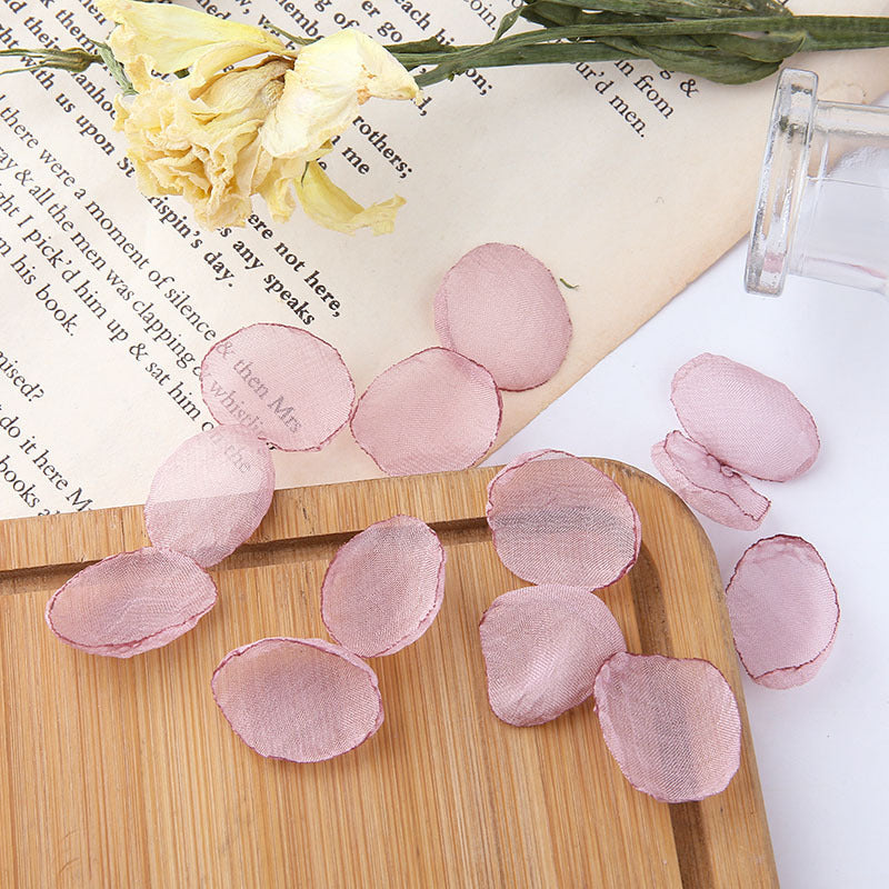 10PCS Pendants Mesh Petals Flower With Loop Jewelry Making Findings Supplies Pendants Doki Decor Pink  