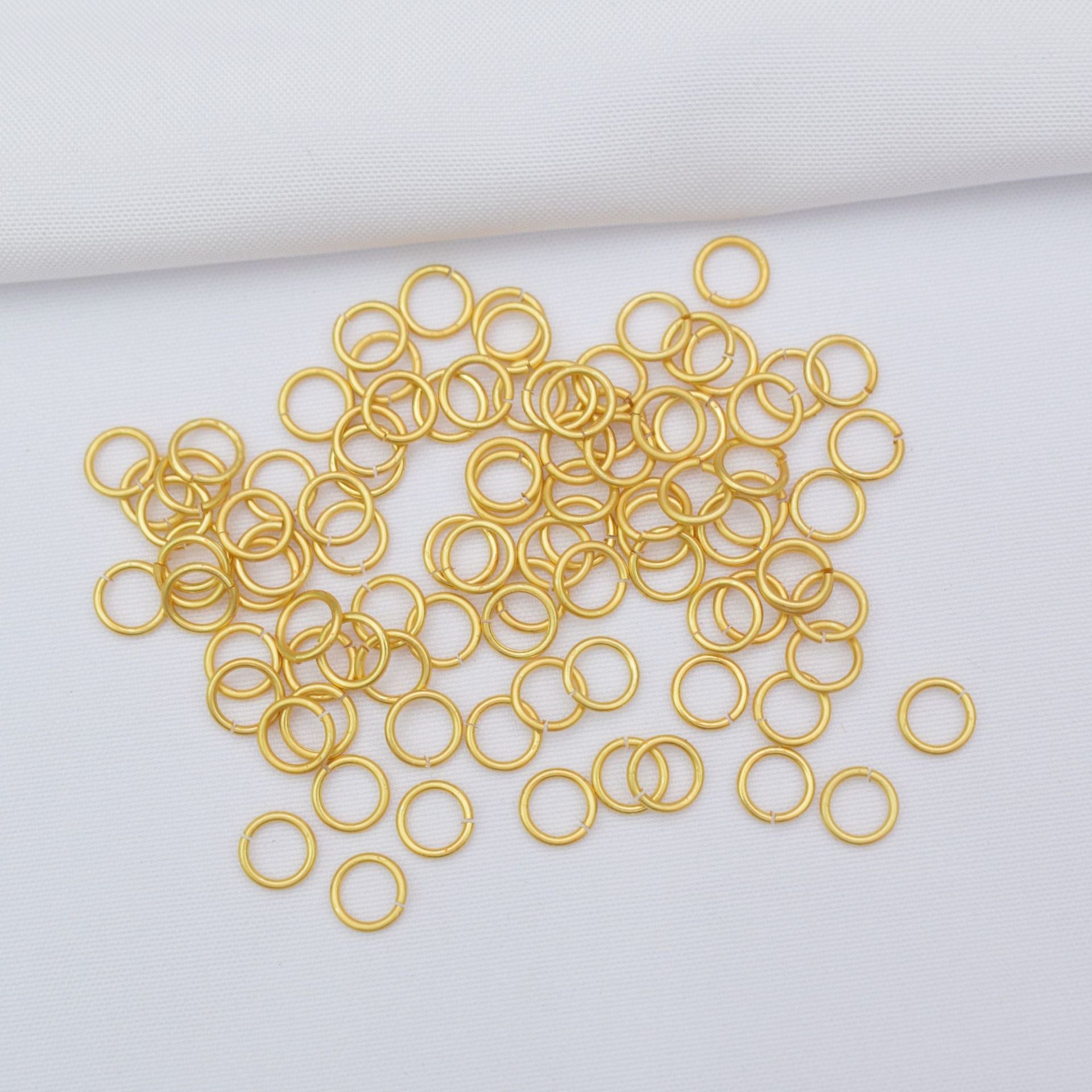 140PCS 180PCS Placer Gold Jump Rings Circle Connecting Split DIY Jewelry Making Supplies Jump Rings Doki Decor   