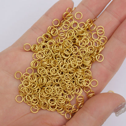 140PCS 180PCS Placer Gold Jump Rings Circle Connecting Split DIY Jewelry Making Supplies Jump Rings Doki Decor   