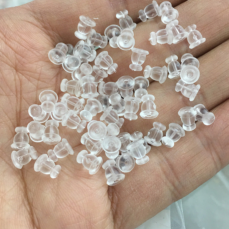 1000PCS Premium Silicone Earring Backs Bullet Cup Ear Stoppers Clear Replacement Hypoallergenic For Jewelry Making DIY Earrings Backs Doki Decor   