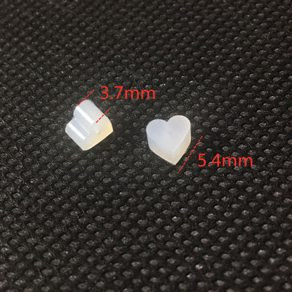 100PCS Silicone Earring Backs Heart Star Ear Stoppers Red Clear Replacement For Jewelry Making DIY Earrings Backs Doki Decor   