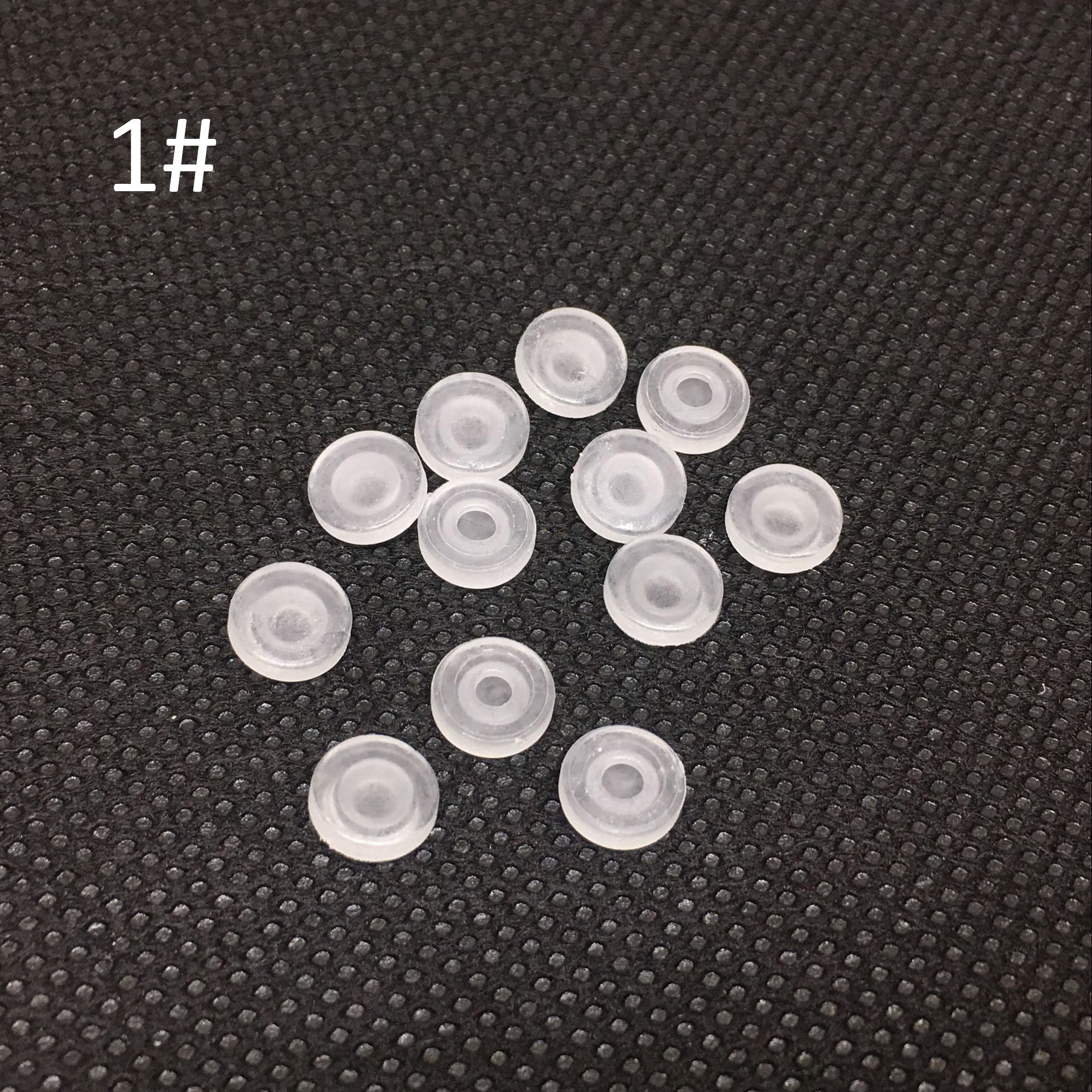 100PCS Comfort Silicone Earring Pads For Clip-On Earring Converter Findings Components Environmental Clip-On Earrings Doki Decor 01  