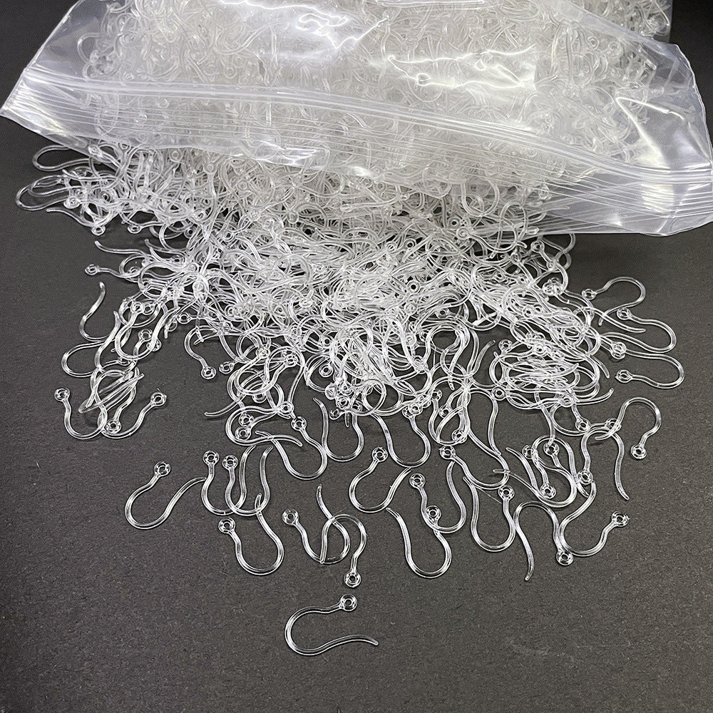 100PCS Hypoallergenic Resin Earring Hooks With Loop Fish Earwire For Jewelry Making Environmentally Friendly Soft Earrings Hooks Doki Decor   